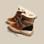 순수 양모 스노우 부츠 여성용 겨울 2024년 신스타일 두꺼워진 두꺼운 따뜻한 면화 신발 스타일리시한 가죽 및 모피 스노우 부츠 - 이미지 2