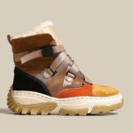 순수 양모 스노우 부츠 여성용 겨울 2024년 신스타일 두꺼워진 두꺼운 따뜻한 면화 신발 스타일리시한 가죽 및 모피 스노우 부츠 - 이미지 3