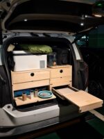 트렁크 풀아웃 작업대, 차량 보관 랙, 야외 피크닉 테이블, 텔레스코픽 접이식 스케이트보드 랙이 있는 차량 스톨 - 이미지 5
