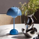 덴마크 꽃봉오리 테이블 램프 디자이너 북유럽 복고풍 테이블 램프 충전식 터치 중세 거실 침실 침대 옆 장식 램프 - 이미지 2