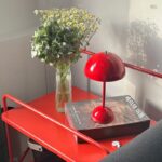 덴마크 꽃봉오리 테이블 램프 디자이너 북유럽 복고풍 테이블 램프 충전식 터치 중세 거실 침실 침대 옆 장식 램프 - 이미지 3