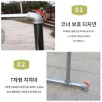 2mm 두께 아연 도금 강관 옷 건조대 바닥 홈 발코니 옷 걸이 야외 간단한 이중 막대 물 파이프 - 이미지 3