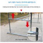 2mm 두께 아연 도금 강관 옷 건조대 바닥 홈 발코니 옷 걸이 야외 간단한 이중 막대 물 파이프 - 이미지 4