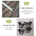 2mm 두께 아연 도금 강관 옷 건조대 바닥 홈 발코니 옷 걸이 야외 간단한 이중 막대 물 파이프 - 이미지 5