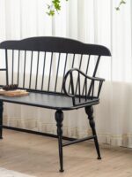 북유럽 아메리칸 스타일 철제 소파 의자 레저 의자 발코니 야외 자외선 차단 벤치 그물 연예인 밀크티 숍 사진 의자 - 이미지 4