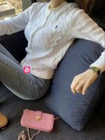 이성경 씨의 같은 스타일 랄프로렌 여성 폴로 로고 순면 케이블 니트 가디건