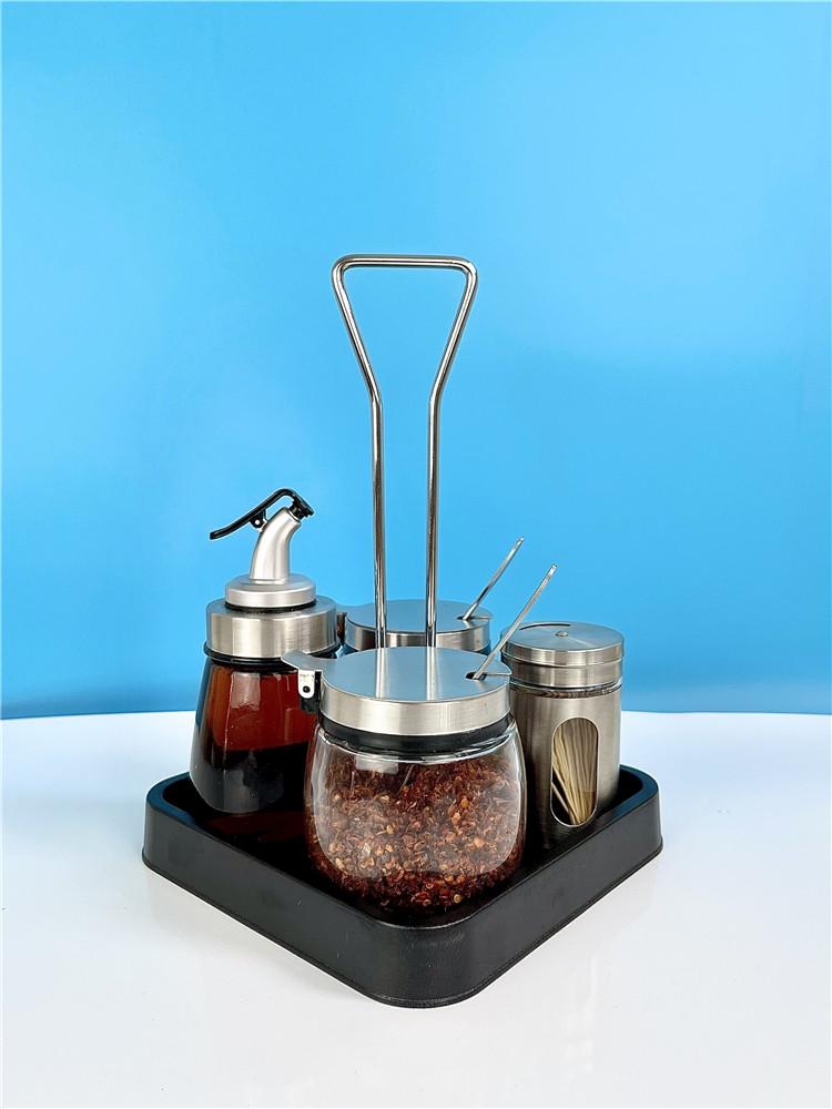 main_730428397284_0 케이터링 특제 식초병 후추병 세트 레스토랑 조미료 상자 데스크탑 소스 식초 조미료 냄비 조미료 병 상업용 조합 - 이미지 1