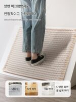 욕실 바닥 매트 욕실 흡수 매트 가정용 도어 카펫 욕실 화장실 도어 매트 현관 미끄럼 방지 매트 속건성 - 이미지 4