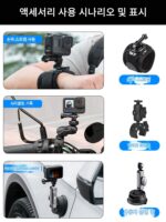 DJI Action5pro/4/3 스포츠 카메라 액세서리 배터리 백팩 클립 가슴 스트랩 헤드밴드 브라켓 라이딩에 적합 - 이미지 4