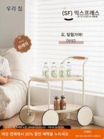 소파 사이드 테이블, 이동식 카트, 크림 스타일 커피 테이블, 미니 소형 아파트, 모던 크리에이티브 거실, 소형 테이블