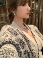 중공업 스몰 프래그런스 스타일 레트로 레이지 스타일 디자인 센스 니트 가디건 2025 가을 겨울 신상품 코트 틈새 트렌드 - 이미지 2