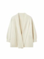 홍콩 스타일 레트로 심플 시크 스웨터 재킷 여성 봄 가을 2024 새로운 일본식 느긋한 레트로 니트 카디건 - 이미지 5