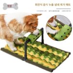 도글레미 반려동물 회전 바구니 새는 음식 냄새 맡는 매트 강아지 체력 소모 새는 음식 슬로푸드 훈련 냄새 맡는 장난감