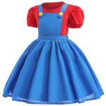 유럽과 미국 슈퍼 마리오 영화 코스프레 마리오 투피스 스커트 여자 서스펜더 스커트 슈트 퍼포먼스 의상 - 이미지 4