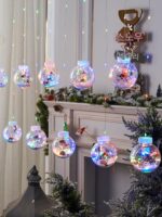 2023년 신제품 크리스마스 장식 조명 커튼 조명 LED 별 조명 컬러 조명 스트링 고드름 조명 룸 분위기 조명 - 이미지 2