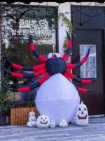 크리스마스 할로윈 풍선 호박 랜턴 소품 빛나는 야외 장식 매장 오픈 장면 레이아웃 장식품 - 이미지 4