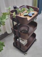 고급 뷰티 카트 뷰티 살롱 특수 뷰티 카트 모바일 서랍 보관 랙 타투 스파 원목 카트 - 이미지 2