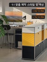 【H&W】 거실 소파 작은 사이드 테이블 발코니 커피 테이블 침실 작은 카트 색상 매칭 크리에이티브 이동식 코너 테이블 - 이미지 4