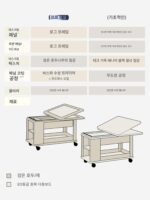 시티 시즌 프리 트롤리 이동식 다기능 소형 아파트 커피 테이블 소파 사이드 커피 테이블 사이드 테이블 티 테이블 - 이미지 3