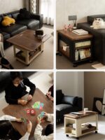 시티 시즌 프리 트롤리 이동식 다기능 소형 아파트 커피 테이블 소파 사이드 커피 테이블 사이드 테이블 티 테이블 - 이미지 5