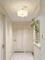 크림 스타일 복도 천장 램프 창의적인 꽃 벽 램프 침실 침대 옆 샹들리에 심플 모던 레스토랑 샹들리에