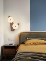 크림 스타일 복도 천장 램프 창의적인 꽃 벽 램프 침실 침대 옆 샹들리에 심플 모던 레스토랑 샹들리에 - 이미지 4