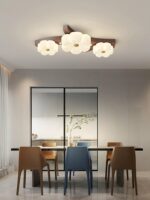 크림 스타일 복도 천장 램프 창의적인 꽃 벽 램프 침실 침대 옆 샹들리에 심플 모던 레스토랑 샹들리에 - 이미지 5