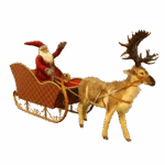 크리스마스 장식 대형 사슴 끄는 수레 빛나는 엘크 봉제 사슴 철 썰매 대형 크리스마스 장면 레이아웃 - 이미지 5