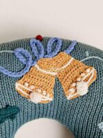 자라홈 정통 크리스마스 패턴 어린이 자수 축제 패턴 원형 쿠션 베개 - 이미지 5