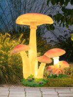야외 버섯 조명 태양광 잔디 조명 방수 식물 조명 정원 레이아웃 안뜰 조명 야외 정원 조경 조명