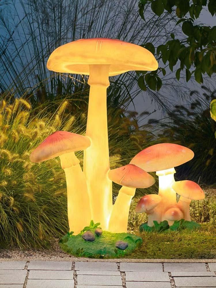 main_747549369507_0 야외 버섯 조명 태양광 잔디 조명 방수 식물 조명 정원 레이아웃 안뜰 조명 야외 정원 조경 조명 - 이미지 1
