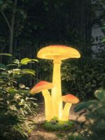 야외 버섯 조명 태양광 잔디 조명 방수 식물 조명 정원 레이아웃 안뜰 조명 야외 정원 조경 조명 - 이미지 2