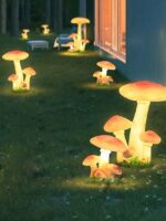 야외 버섯 조명 태양광 잔디 조명 방수 식물 조명 정원 레이아웃 안뜰 조명 야외 정원 조경 조명 - 이미지 3