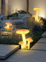 야외 버섯 조명 태양광 잔디 조명 방수 식물 조명 정원 레이아웃 안뜰 조명 야외 정원 조경 조명 - 이미지 4