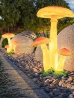 야외 버섯 조명 태양광 잔디 조명 방수 식물 조명 정원 레이아웃 안뜰 조명 야외 정원 조경 조명 - 이미지 5