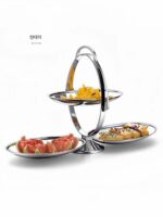 MODERN 모던 폴딩 과일 플레이트 케이크 스탠드 노르딕 라이트 럭셔리 과일 플레이트 호텔 디저트 스탠드 애프터눈 티 폴딩 플레이트 - 이미지 2