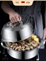 독일 FZY 스팀머 가정용 304 스테인리스 스틸 해산물 사우나 냄비 다기능 유도 조리기 스팀 이중 용도 스팀 냄비