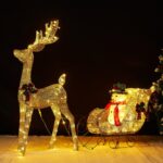 크리스마스 엘크 장식 LED 발광 사슴 장식 미국 휴일 창의적인 장식 크리스마스 철 장식 DIY - 이미지 3