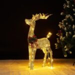 크리스마스 엘크 장식 LED 발광 사슴 장식 미국 휴일 창의적인 장식 크리스마스 철 장식 DIY - 이미지 5