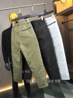 강력한 보온 성능! 퀼팅 안감! 남성 가을 겨울 아웃도어 캐주얼 팬츠 스포츠 플러스 벨벳 코튼 팬츠 트렌디 - 이미지 5