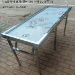 맞춤형 인클로저 테이블 작업대 접이식 휴대용 테이블 스톨 테이블 과일 분류 테이블 조림 식품 부스 - 이미지 2