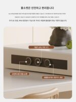 2023년 신형 가이드 테이블 플러스 식탁 통합형 가정용 접이식 견고한 나무 프랑스 크림 스타일 주방 플러시 센터 아일랜드 - 이미지 3