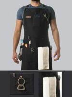 미국 캔버스 앞치마 작업복 남성용 야외 정원사 주방 바베큐 특별 매점 청소년 맞춤형 로고 - 이미지 2