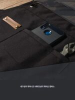 미국 캔버스 앞치마 작업복 남성용 야외 정원사 주방 바베큐 특별 매점 청소년 맞춤형 로고 - 이미지 3