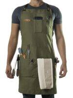 미국 캔버스 앞치마 작업복 남성용 야외 정원사 주방 바베큐 특별 매점 청소년 맞춤형 로고 - 이미지 5