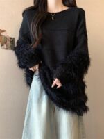 올해 봄, 가을 여성들에게 인기 있는 아름다운 스웨터, 뚱뚱한 여성을 위한 큰 사이즈, 슬리밍, 고급 디자인, 술 장식 니트 스웨터 상의 - 이미지 4