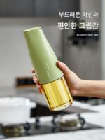 일본식 오일 냄비 주방 가정용 자동 개폐 조미료 병 오일 냄비 간장 식초 소금 냄비 조미료 조합 세트 오일 병 - 이미지 3