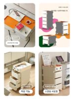 이동식 소파 사이드 캐비닛 소형 커피 테이블 발코니 거실 간식 카트 테이블 소형 아파트 침대 옆 아트 사이드 테이블 - 이미지 3