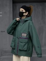 M 브랜드 스트릿 스타일 아웃도어 스포츠 재킷 여성 봄 신상품 루즈 기능성 윈드 재킷 - 이미지 2