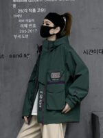 M 브랜드 스트릿 스타일 아웃도어 스포츠 재킷 여성 봄 신상품 루즈 기능성 윈드 재킷 - 이미지 4